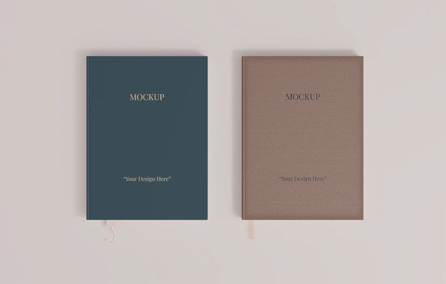 Book With Bookmark Design Mockup Psd