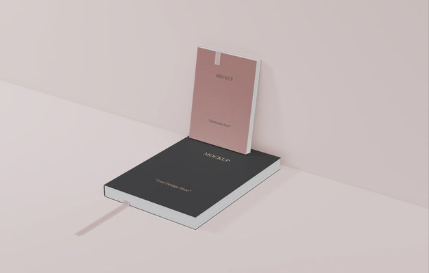 Book With Bookmark Design Mockup Psd
