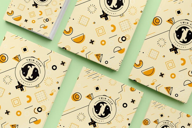 Books Arrangement On Green Background Psd