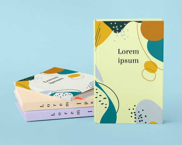 Books Studio Concept On Blue Background Psd