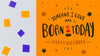 Born Today With Confetti And Abstract Geometric Shapes Psd