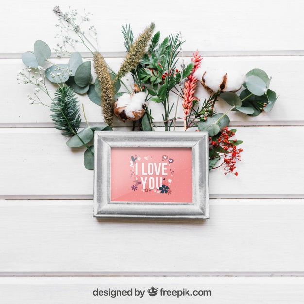 Botanical Frame Mockup Psd