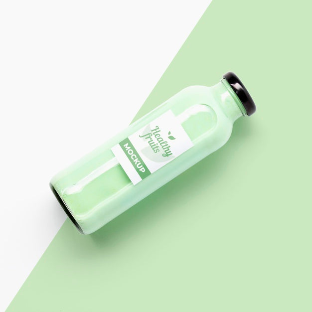 Bottle Of Fruit Smoothie Mock-Up Psd