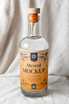 Bottle Of Mezcal Drink With Mock-Up Label Psd