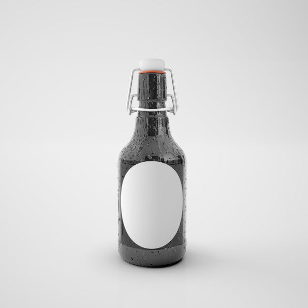 Bottle With Blank Label Psd