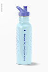 Bottle With Sport Cap Mockup, Front View Psd