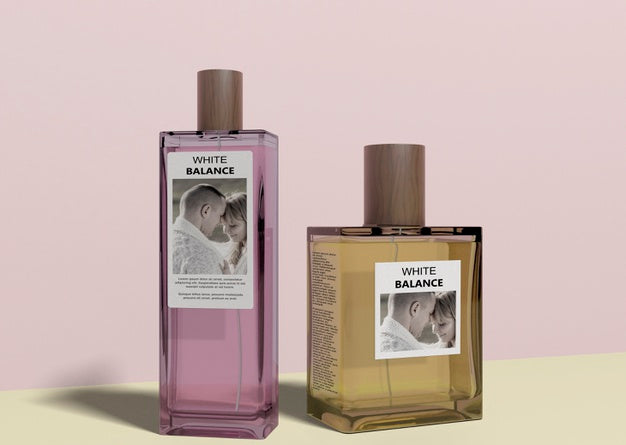 Bottles Of Perfume With Mock-Up Psd