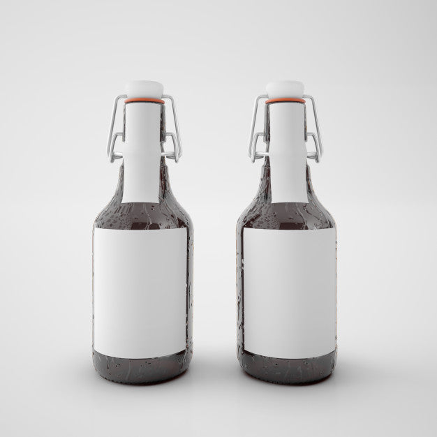 Bottles With Blank Label Psd