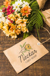 Bouquet Of Flowers With Mock-Up Tag Psd