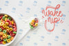 Bowl And Spoon With Cereals Mock-Up Psd