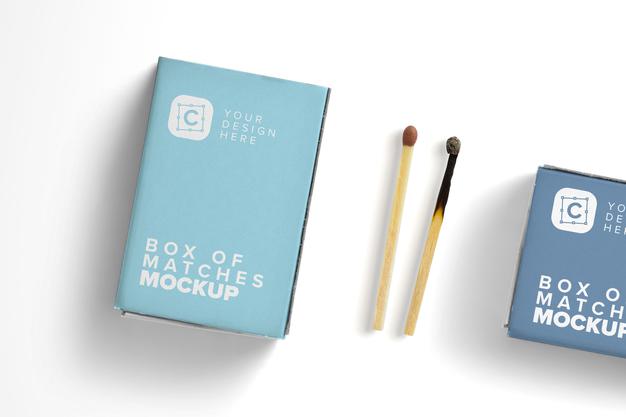 Box Matches With Matches Mockup Psd