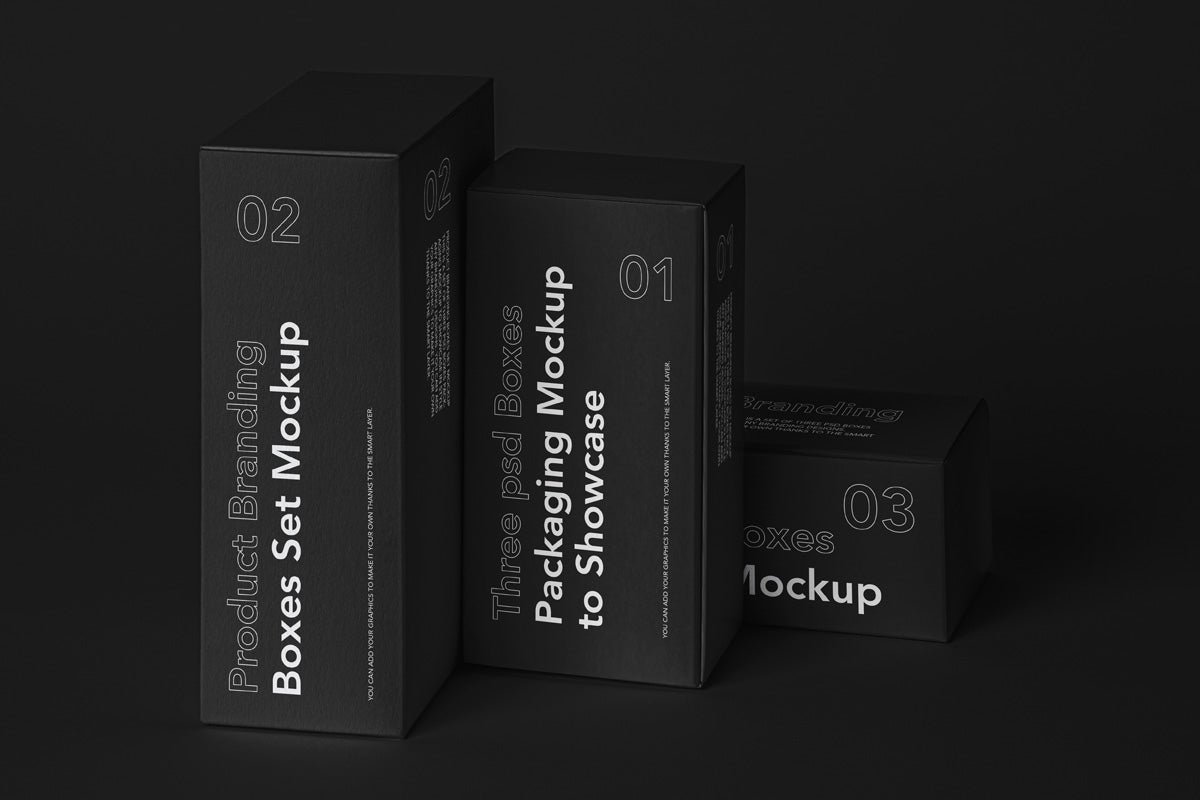 Box Psd Mockup Product Branding Set