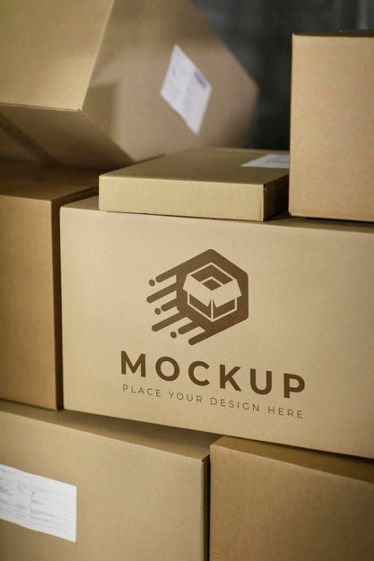 Boxes Arrangement Mockup Psd