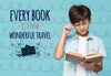 Boy Reading From A Book Mock-Up Psd