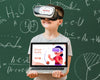 Boy Wearing Virtual Reality Headset Mock-Up Psd