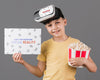 Boy Wearing Virtual Reality Headset With Card Mock-Up Psd
