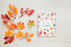 Branches Of Dried Leaves And Notepad Psd