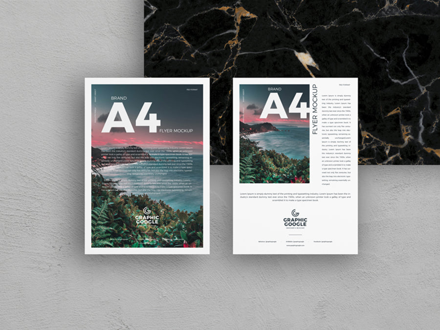 Brand A4 Flyer Mockup