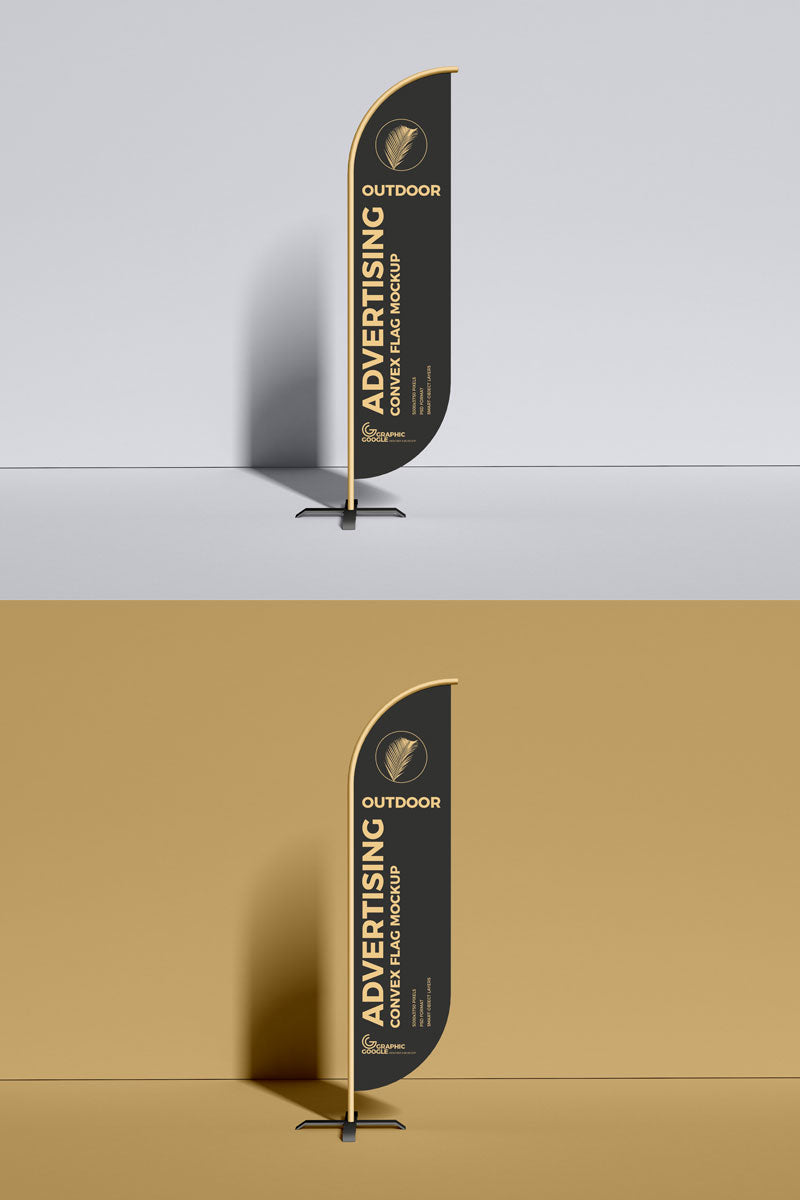 Brand Promotion Convex Flag Mockup