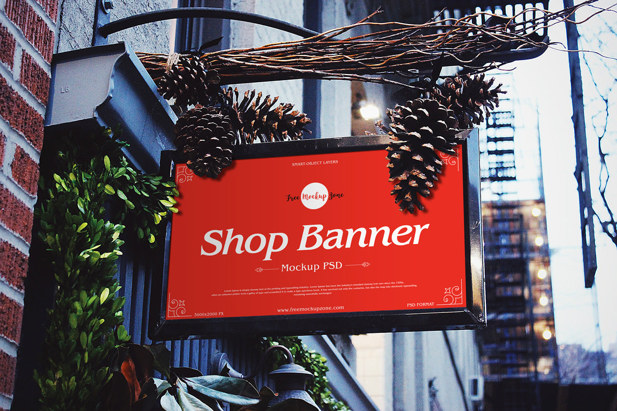 Brand Shop Banner Mockup Psd 2019