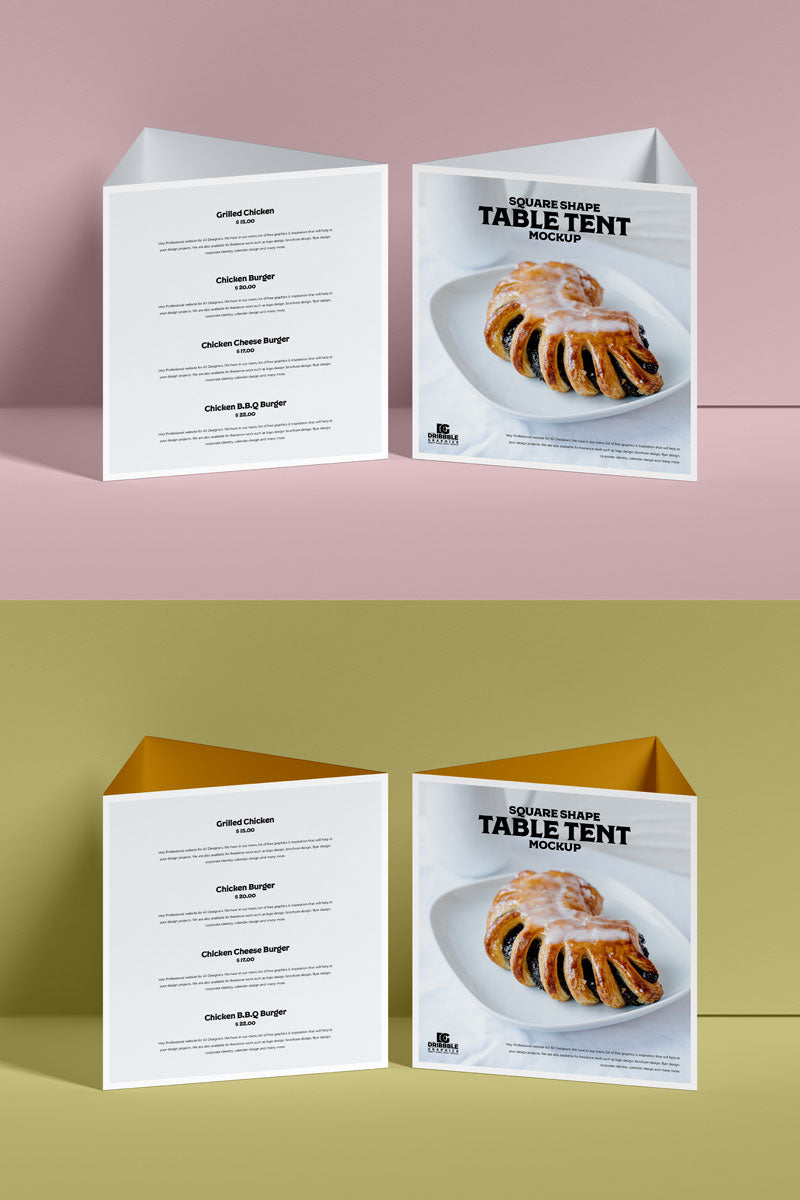 Brand Tent Card Mockup Psd