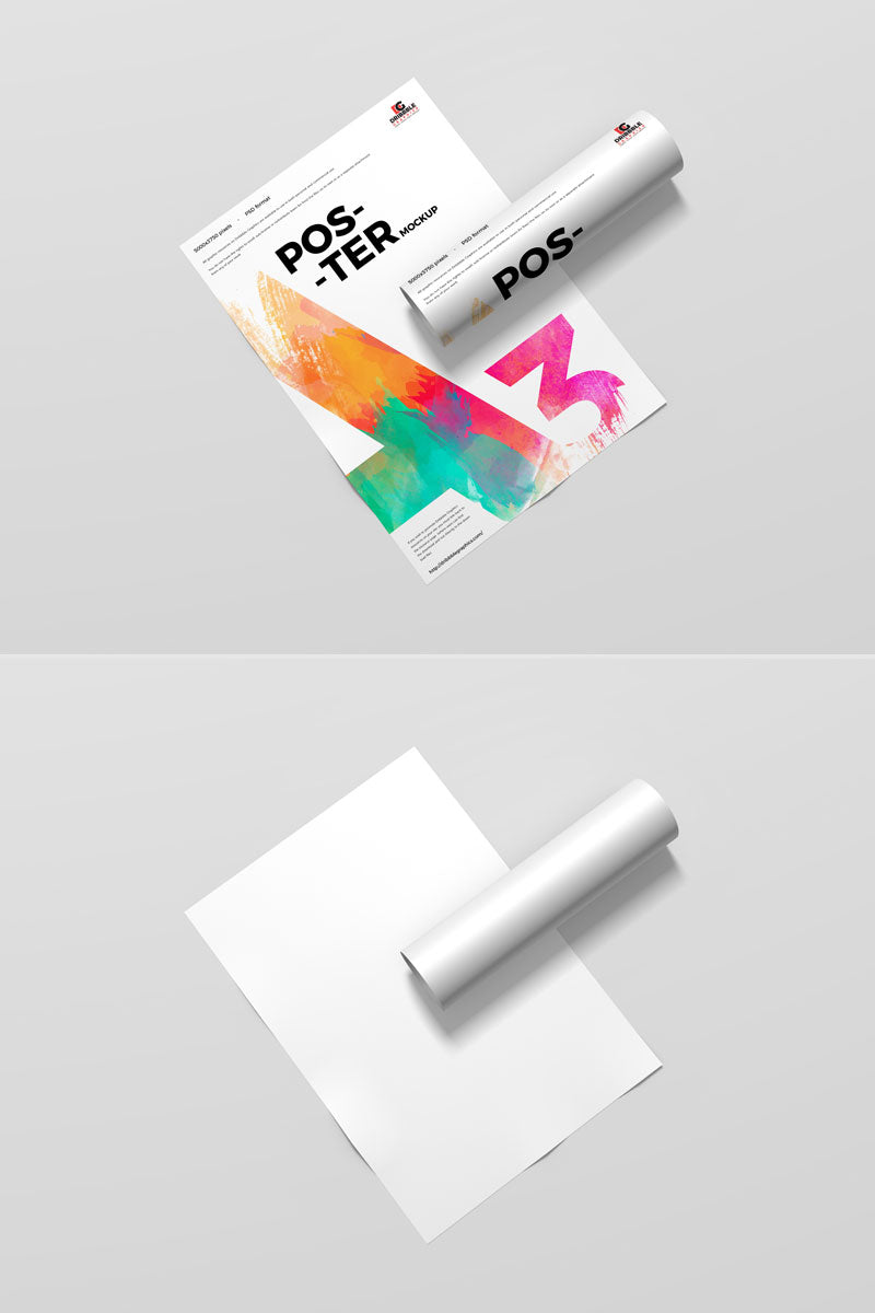 Branding A3 Size Poster Mockup Psd