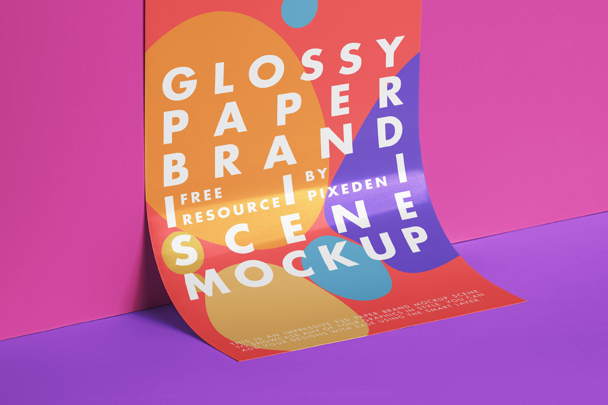 Branding Glossy Psd Paper Mockup