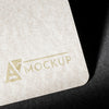 Branding Identity Business Card Mock-Up Close-Up Psd