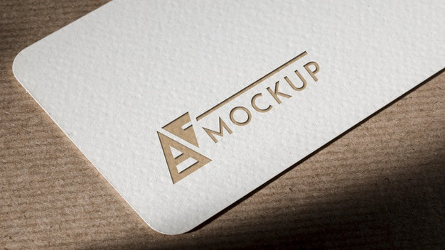 Branding Identity Business Card Mock-Up On Brown Background Psd