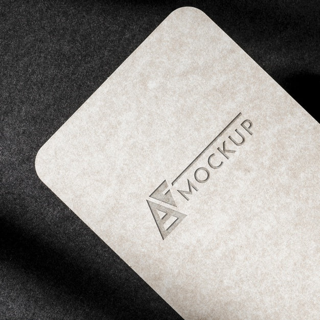 Branding Identity Business Card Mock-Up On Dark Background Psd