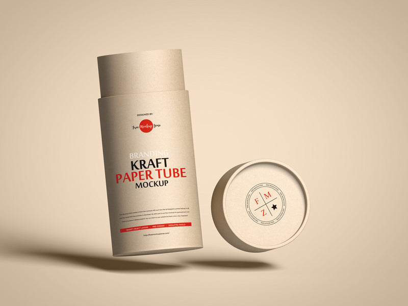 Branding Kraft Paper Tube Mockup