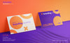 Branding Mockup With Two Business Cards Psd