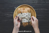 Bread Mockup With Hands Psd