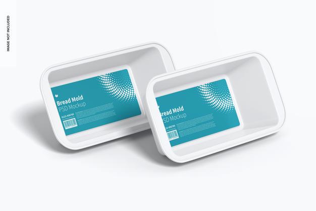 Bread Mold Mockup, Leaned Psd