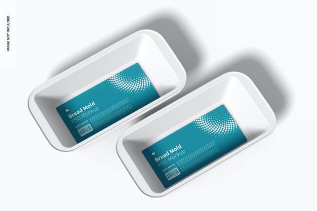 Bread Mold Mockup, Top View Psd