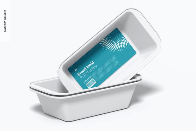 Bread Mold Set Mockup Psd