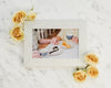 Breakfast Mock-Up Memory Photo And Flowers Psd