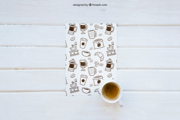 Breakfast Mockup With Paper Psd