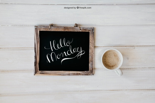 Breakfast Mockup With Slate And Mug Psd