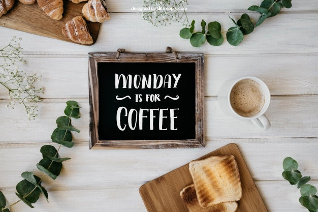 Breakfast Mockup With Slate And Toast Psd