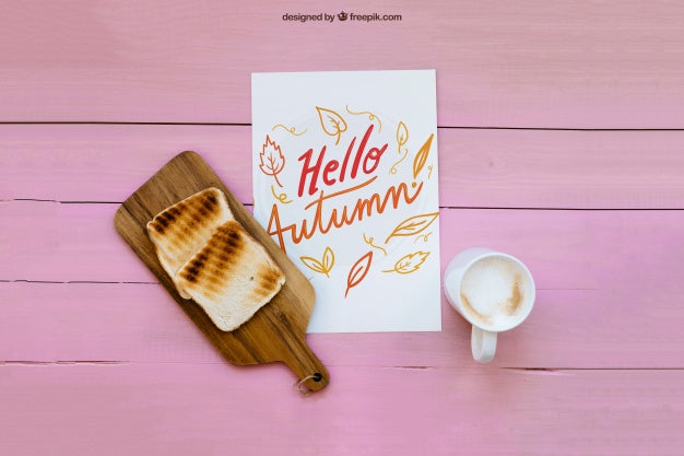 Breakfast Mockup With Toast Psd