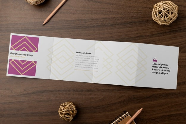 Brochure Mockup In Real Context Psd