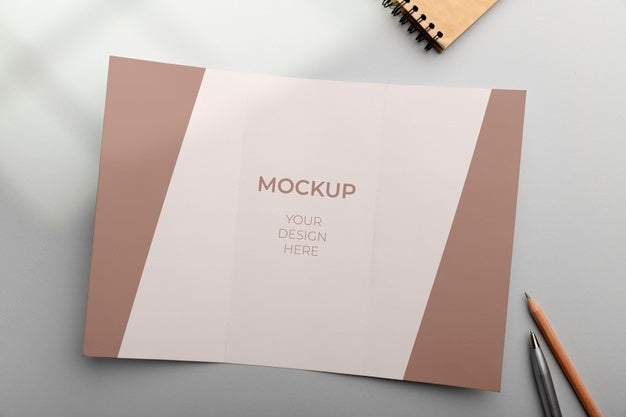 Brochure Mockup In Real Context Psd