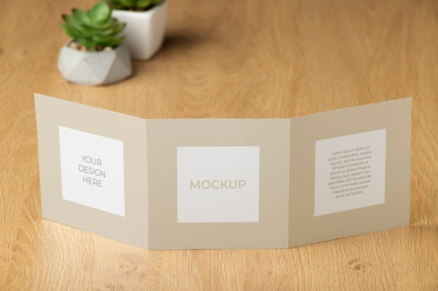 Brochure Mockup In Real Context Psd