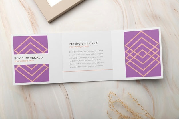 Brochure Mockup In Real Context Psd