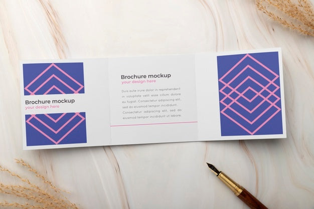 Brochure Mockup In Real Context Psd