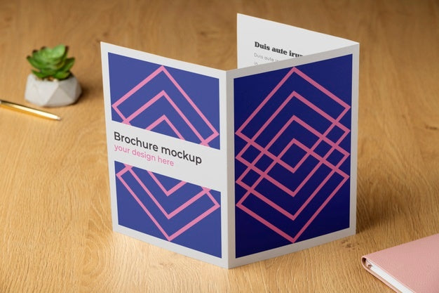 Brochure Mockup In Real Context Psd