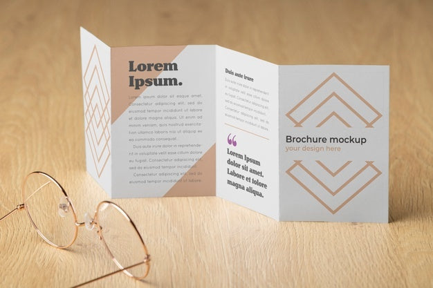 Brochure Mockup In Real Context Psd