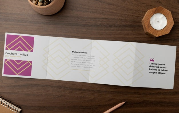 Brochure Mockup In Real Context Psd