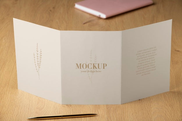 Brochure Mockup In Real Context Psd